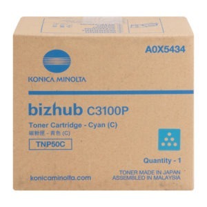 Konica Minolta TNP-50C Cyan Toner Bizhub C3100P